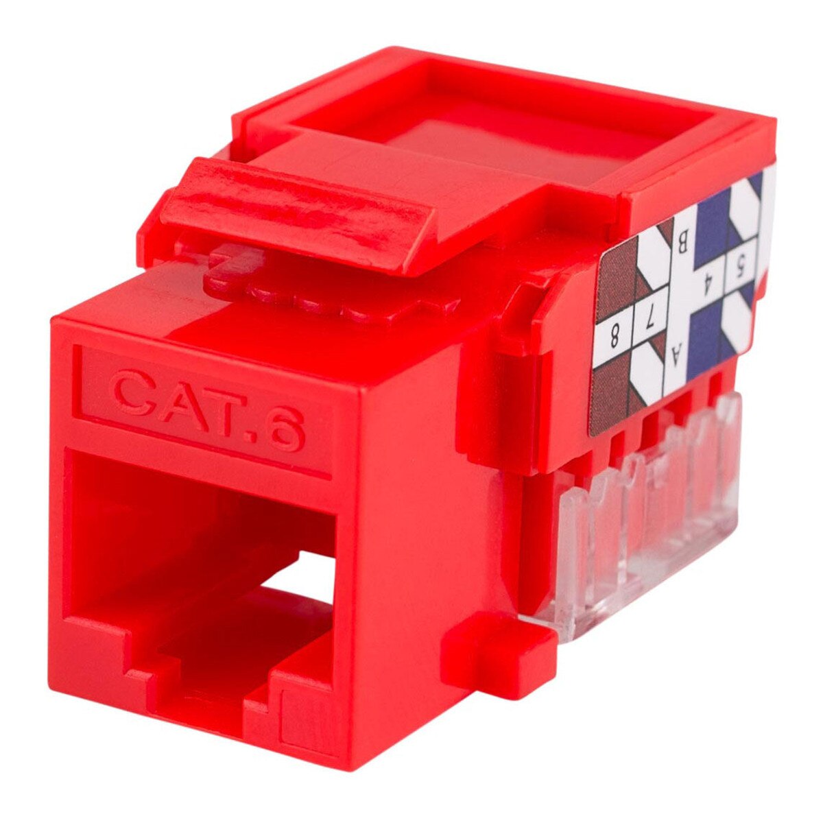 Cat 6 Red Keystone Jack Punch Down